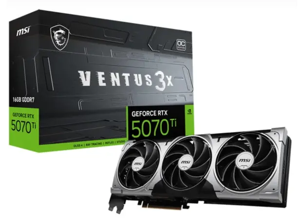 ვიდეო დაფა MSI GeForce RTX 5070 TI 16G SHADOW 3X OC