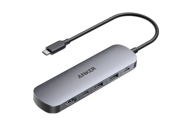 ჰაბი Anker Nano USB-C Hub (7-in-1, 4K HDMI) - Gray