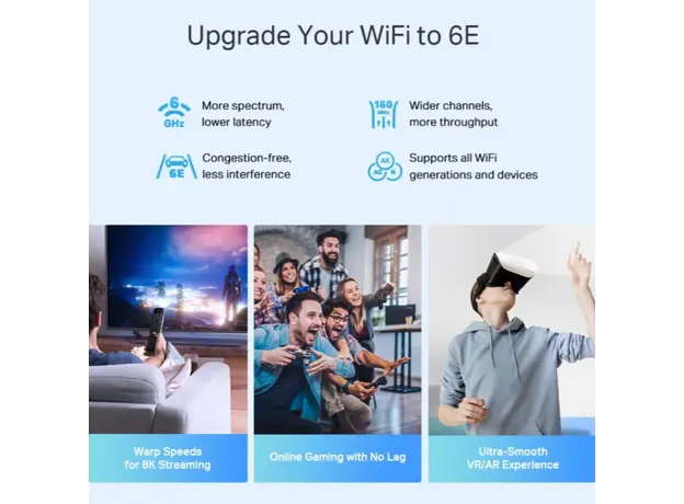 როუტერი TP-link Deco XE75 Pro(2-pack) AXE5400 Whole Home Mesh Wi-Fi 6E System, 9 image