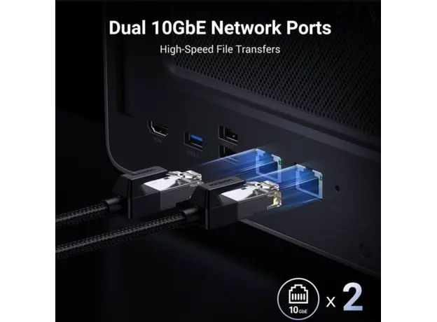 შენახვის სისტემა UGREEN NASync DXP8800 Plus (35127B), Intel i5 1235U, 8GB, Diskless, RJ45, USB, Type-C, HDMI, Space Gray, 3 image