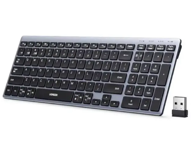 კლავიატურა UGREEN K552 (75163), Wireless, Bluetooth, USB, Keyboard, Grey
