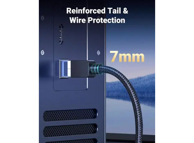 ქსელის კაბელი UGREEN NW153 (80431), CAT8 Patch Cord LAN Cable, 2m, Black, 3 image