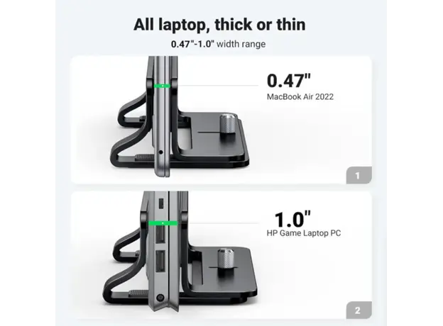 ნოუთბუქის სადგამი UGREEN LP258 (25706), Vertical Laptop Stand, Space Saver, 7 image