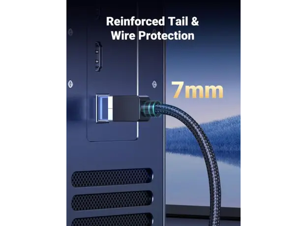 ქსელის კაბელი UGREEN NW153 (30795), CAT8 Patch Cord LAN Cable, 10m, Black, 3 image