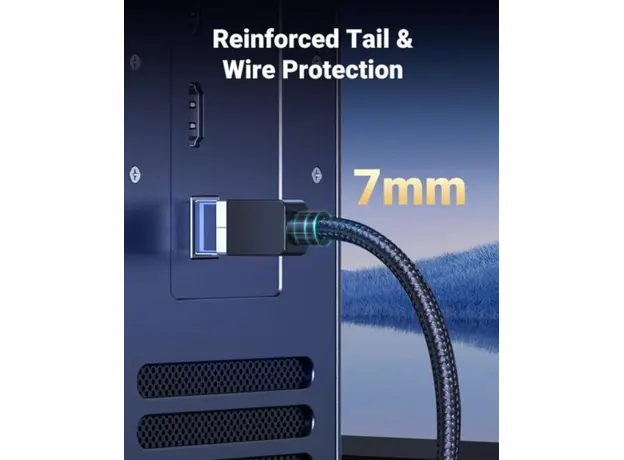ქსელის კაბელი UGREEN NW153 (30800), CAT8 Patch Cord LAN Cable, 20m, Black, 3 image