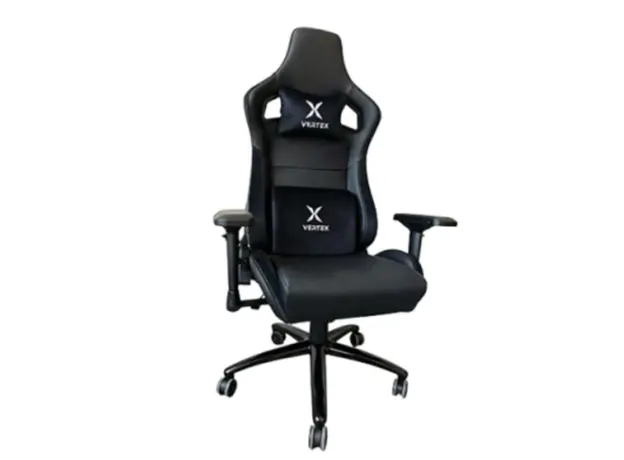 სათამაშო სავარძელი Vertex Predator Gaming Chair Black Car Leather, 2 image