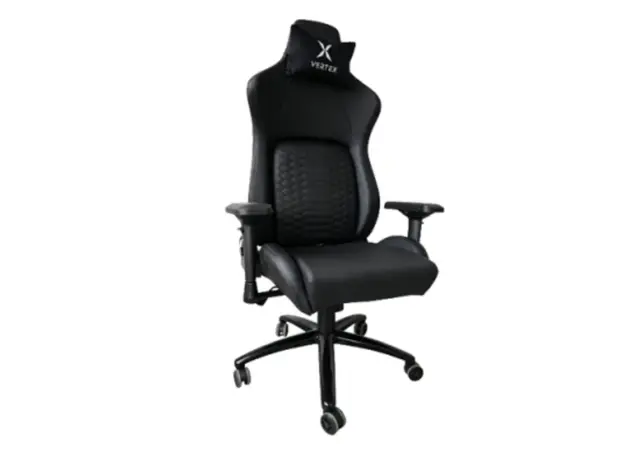 სათამაშო სავარძელი Vertex Viper Gaming Chair Black Car Leather, 2 image