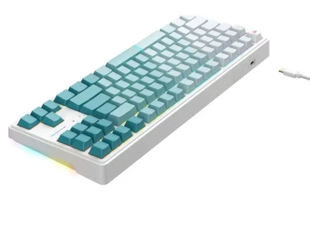 კლავიატურა Havit KB901L Gaming Keyboard White/green, 3 image