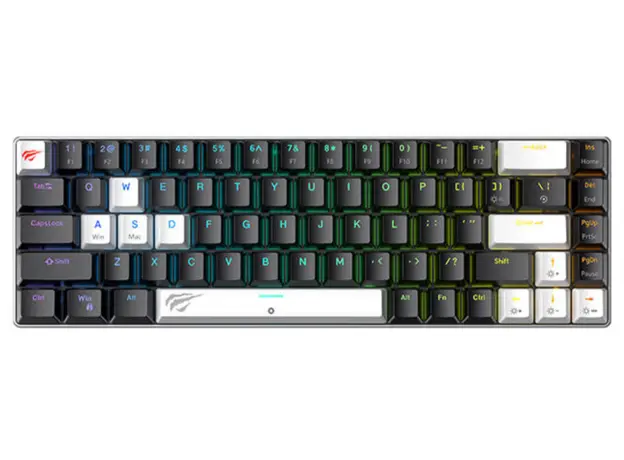 კლავიატურა Havit KB906L Gaming Keyboard Black/White