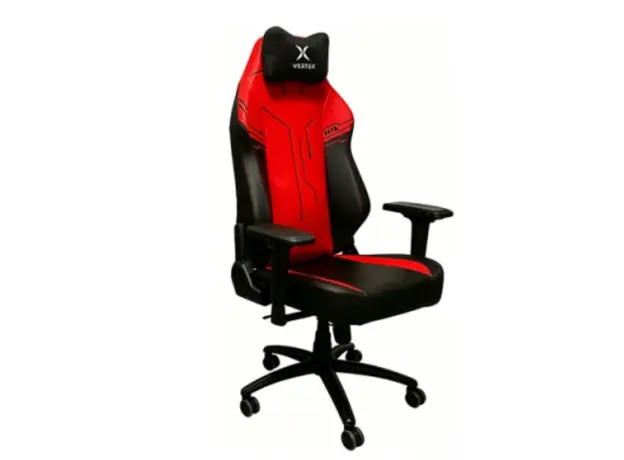 სათამაშო სავარძელი Vertex Inferno Gaming Chair Black/Red Car Leather, 3 image
