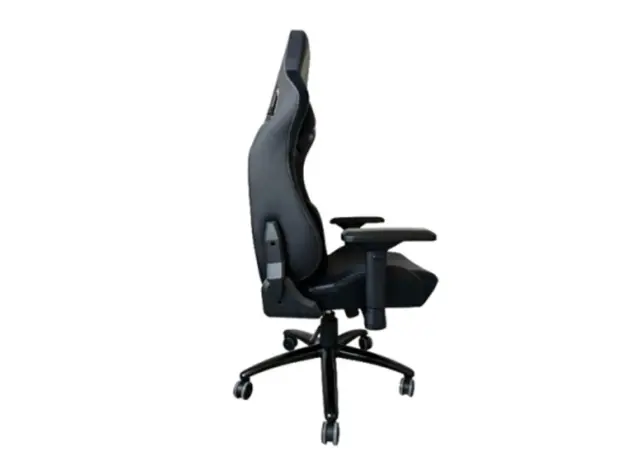 სათამაშო სავარძელი Vertex Predator Gaming Chair Black Car Leather, 6 image