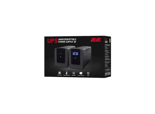 უწყვეტი კვების წყარო 2E ED850, 850VA, 450W, LED, 2 x Schuko, Black, 2 image