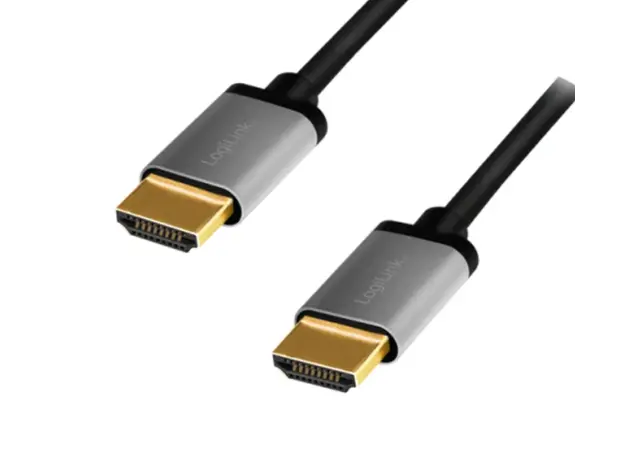 კაბელი Logilink CHA0101 4K/60Hz HDMI Cable Aluminum Black/Grey 2m