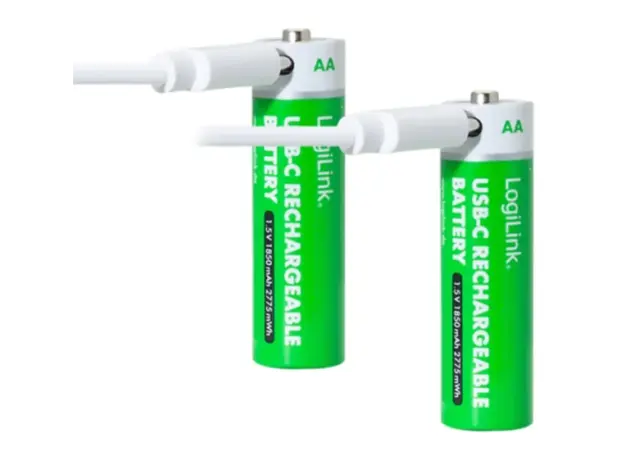 ელემენტი Logilink LR6RCB2 AA 1.5 V Li-Ion 1850mAh USB-C Rechargeable Batteries 2pcs