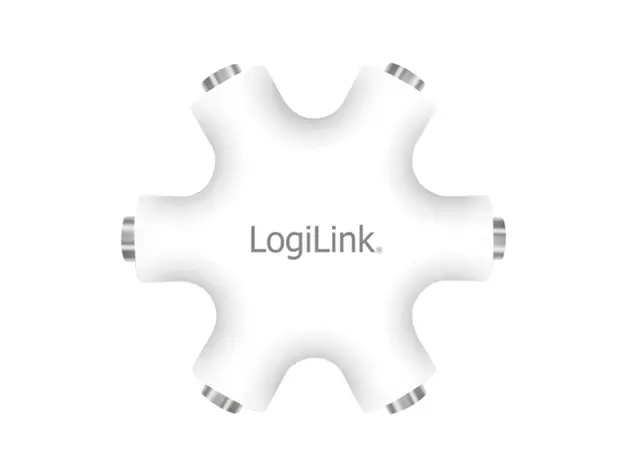 ადაპტერი Logilink CA1088 Audio Adapter 3.5 mm 3-Pin/F to 5x 3.5 mm 3-Pin/F White