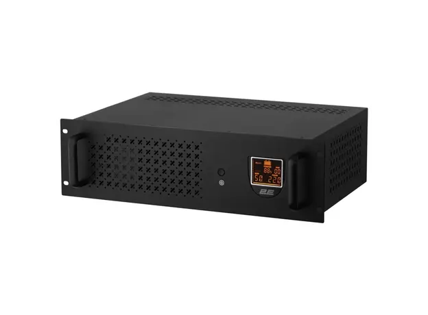 უწყვეტი კვების წყარო 2E RE2000, 2000VA/1200W, RM 3U, LCD, USB, 3xSchuko