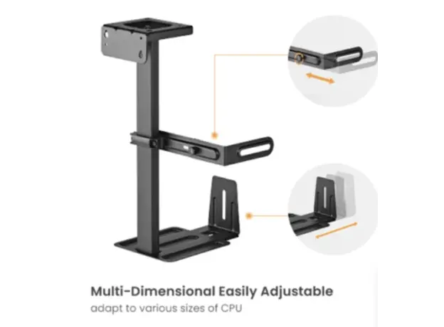 კომპიუტერის ქეისის სამაგრი Vertex VX-UMCS-02B Easy Set-Up Under-Desk/Wall CPU Holder, 2 image