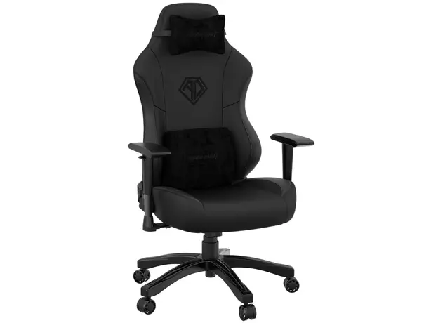 სათამაშო სავარძელი AndaSeat Chair Phantom 3, PVC leather, 1D-Armrests, black