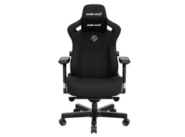 სათამაშო სავარძელი AndaSeat Chair Kaiser 3, linen fabric, 4D-Armrests, black