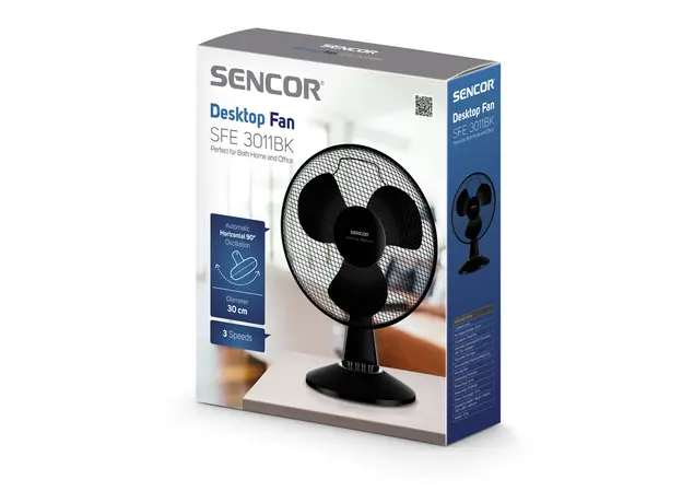 ვენტილატორი Sencor SFE 3011BK Desk Fan, 3 image