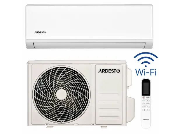 კონდიციონერი ARDESTO CoolSmart 70m2 inverter 24000BTU 7.0kW A/A -15°С Wi-Fi R32 white, 10 image
