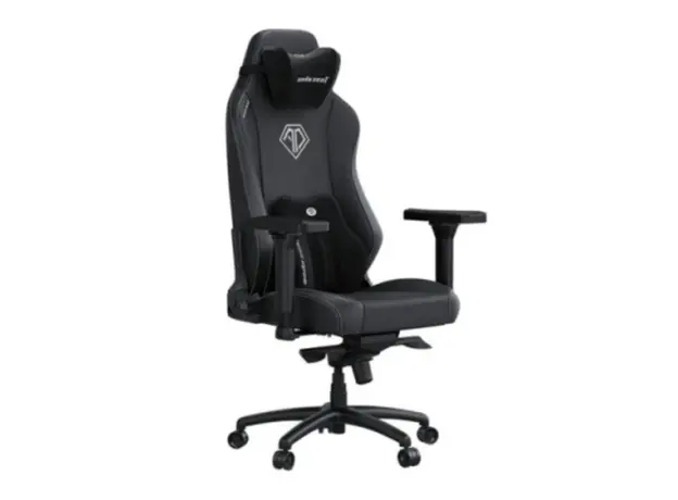 სათამაშო სავარძელი AndaSeat Chair Phantom 3 XL, PVC leather, 4D-Armrests, black, 2 image