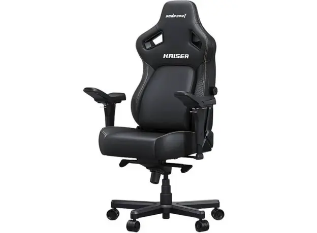 სათამაშო სავარძელი AndaSeat Chair Kaiser 4 V2 XL, PVC leather, 6D-Armrests, black, 3 image