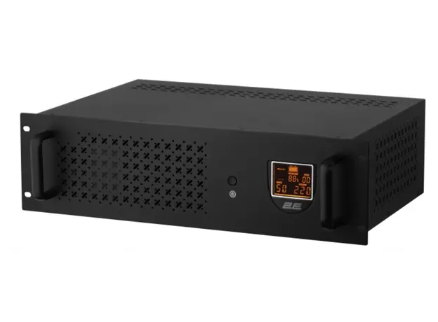 უწყვეტი კვების წყარო 2E RE1500, 1500VA/900W, RM 3U, LCD, USB, 3xSchuko