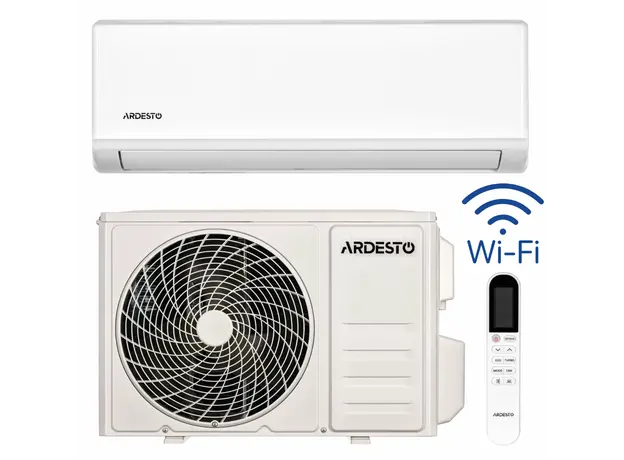 კონდიციონერი ARDESTO CoolSmart 55m2 inverter 18000BTU 5.1kW A/A -15°С Wi-Fi R32 white, 6 image