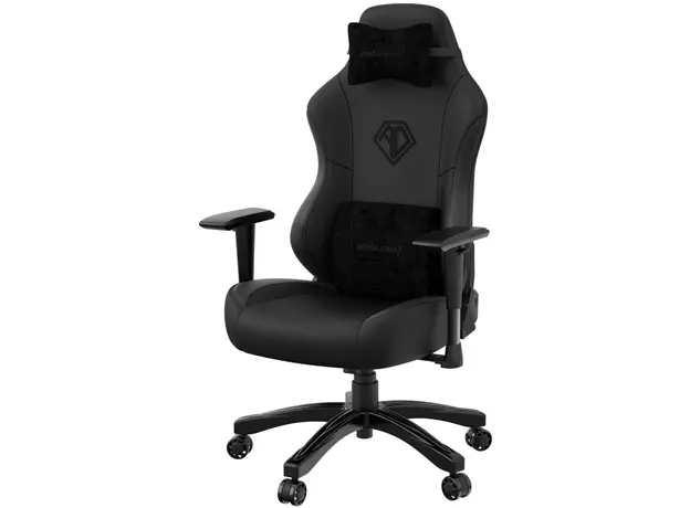 სათამაშო სავარძელი AndaSeat Chair Phantom 3, PVC leather, 1D-Armrests, black, 2 image