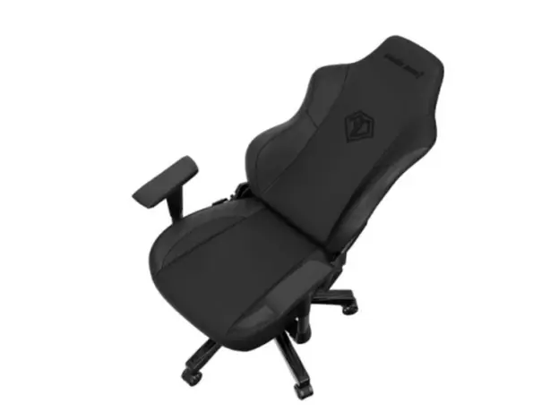 სათამაშო სავარძელი AndaSeat Chair Phantom 3, PVC leather, 1D-Armrests, black, 2 image