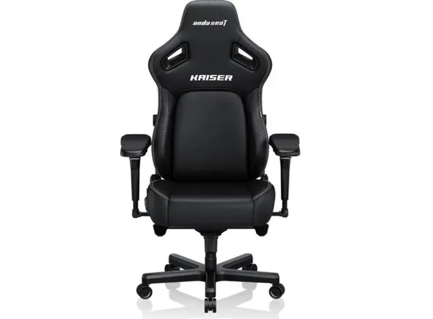 სათამაშო სავარძელი AndaSeat Chair Kaiser 4 V2 XL, PVC leather, 6D-Armrests, black