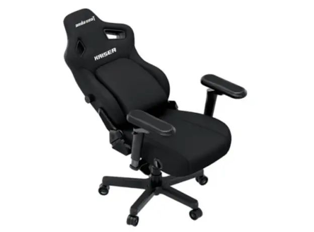 სათამაშო სავარძელი AndaSeat Chair Kaiser 4 V2, linen fabric, 6D-Armrests, black, 4 image