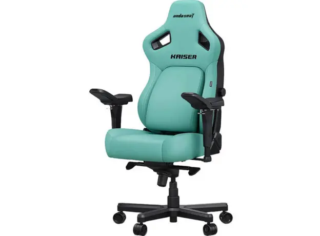 სათამაშო სავარძელი AndaSeat Chair Kaiser 4 V2 XL, PVC leather, 6D-Armrests, green, 2 image
