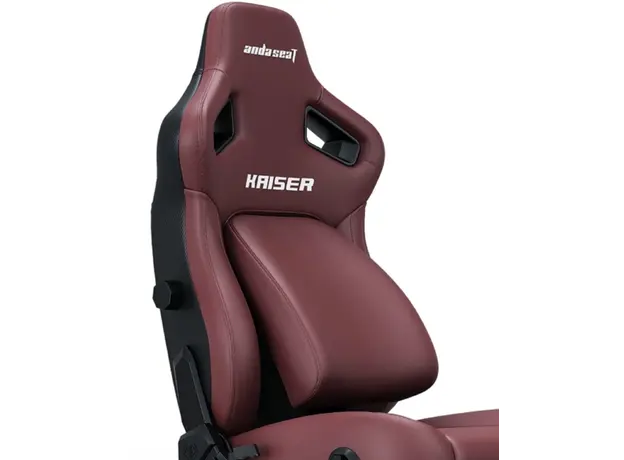 სათამაშო სავარძელი AndaSeat Chair Kaiser 4 V2, PVC leather, 6D-Armrests, maroon, 2 image