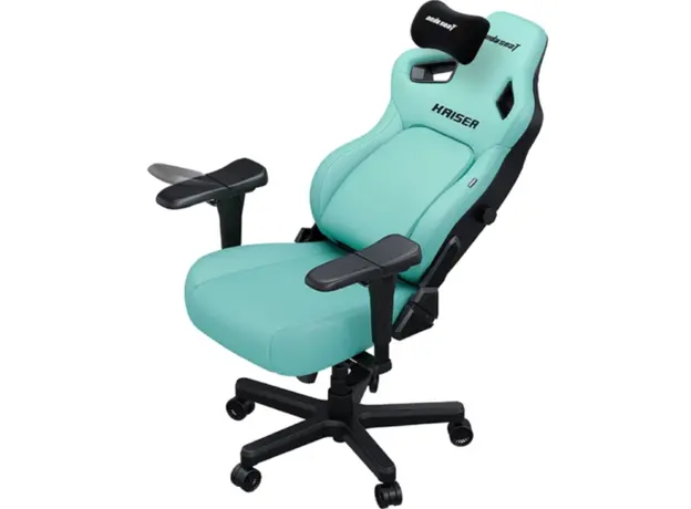 სათამაშო სავარძელი AndaSeat Chair Kaiser 4 V2, PVC leather, 6D-Armrests, green, 4 image