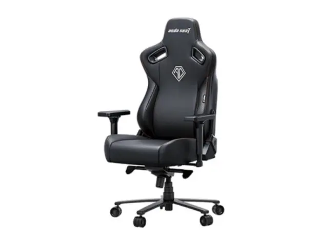 სათამაშო სავარძელი AndaSeat Chair Kaiser 3E, PVC leather, 4D-Armrests, black, 2 image