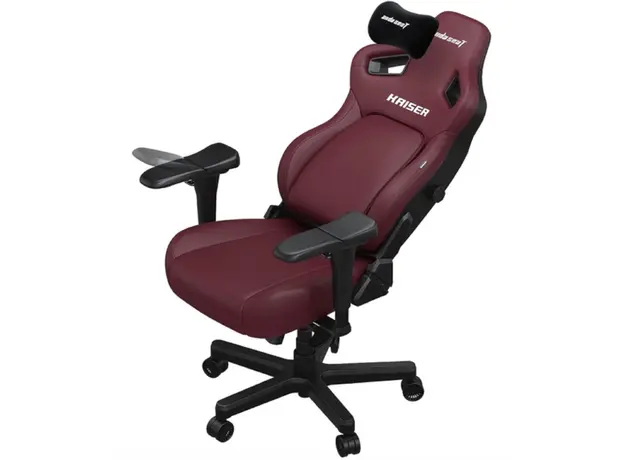 სათამაშო სავარძელი AndaSeat Chair Kaiser 4 V2, PVC leather, 6D-Armrests, maroon, 3 image