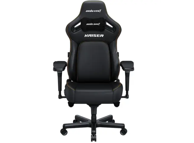 სათამაშო სავარძელი AndaSeat Chair Kaiser 4 V2, PVC leather, 6D-Armrests, black