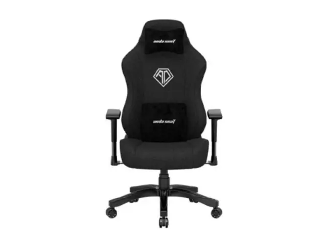 სათამაშო სავარძელი AndaSeat Chair Phantom 3, linen fabric, 1D-Armrests, black