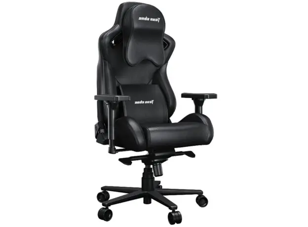 სათამაშო სავარძელი AndaSeat Chair Kaiser 2 Pro XL, PVC leather, 4D-Armrests, black, 2 image