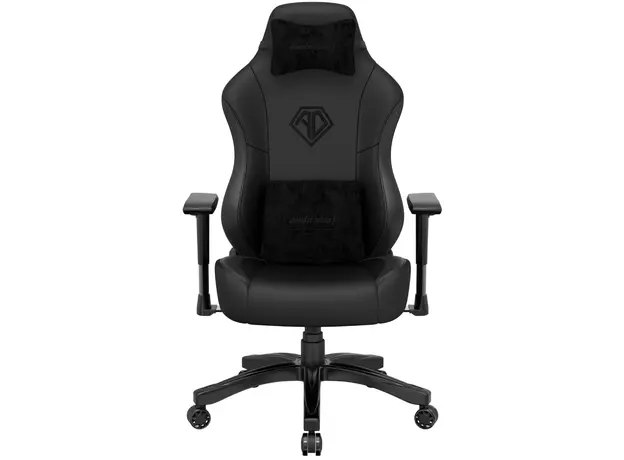 სათამაშო სავარძელი AndaSeat Chair Phantom 3, PVC leather, 1D-Armrests, black, 3 image