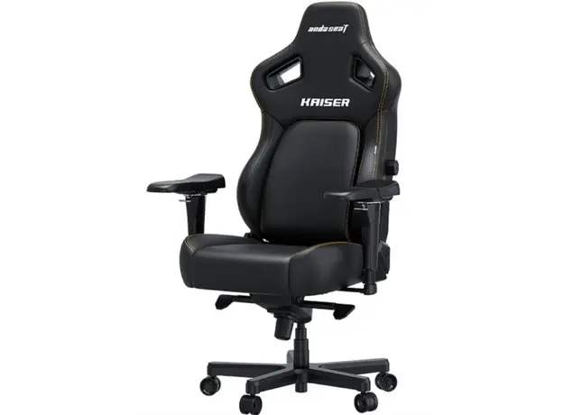სათამაშო სავარძელი AndaSeat Chair Kaiser 4 V2, PVC leather, 6D-Armrests, black, 7 image