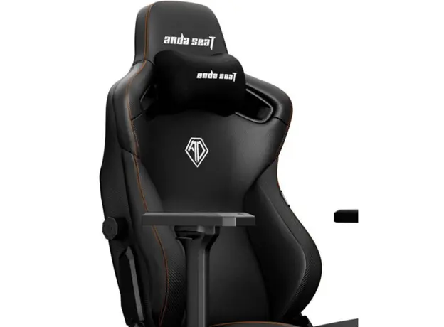 სათამაშო სავარძელი AndaSeat Chair Kaiser 3, PVC leather, 4D-Armrests, black, 5 image