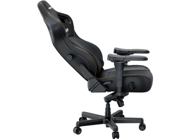 სათამაშო სავარძელი AndaSeat Chair Kaiser 4 V2, PVC leather, 6D-Armrests, black, 5 image