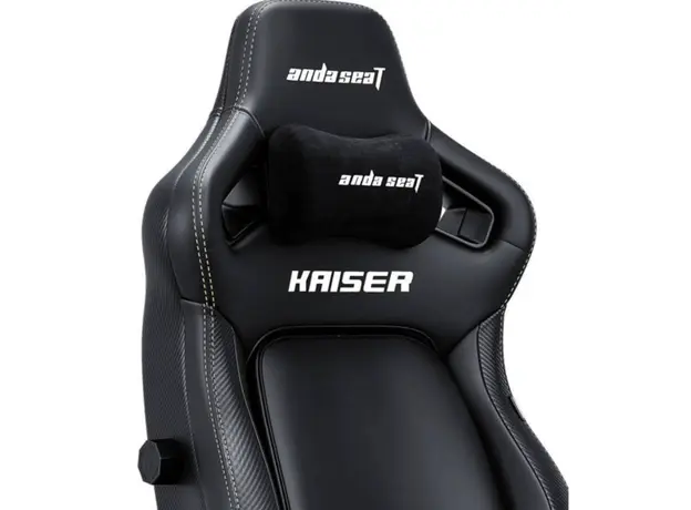 სათამაშო სავარძელი AndaSeat Chair Kaiser 4 V2 XL, PVC leather, 6D-Armrests, black, 9 image