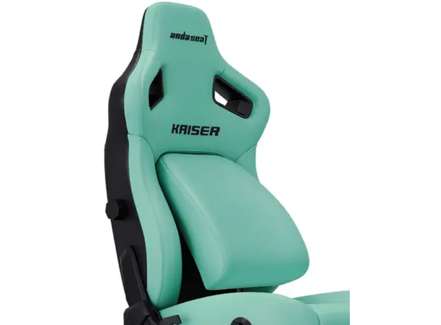 სათამაშო სავარძელი AndaSeat Chair Kaiser 4 V2, PVC leather, 6D-Armrests, green, 2 image