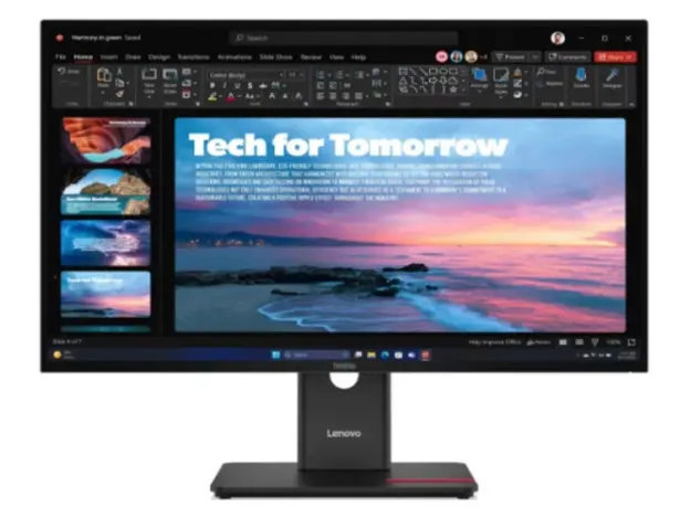 მონიტორი Lenovo ThinkVision T27QD-40, 27"2560x1440, IPS,120Hz,4ms, 1xHDMI,1xDP,1xDP Out, 1x RJ45,1xUSB-C Docking up to 100W