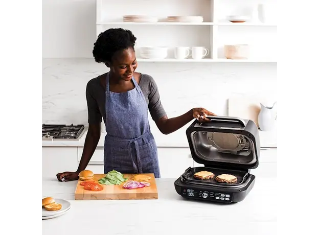 გრილი Ninja AG651EU, 2460W, 3.8L, Grill And Air Fryer, Black/Silver, 6 image