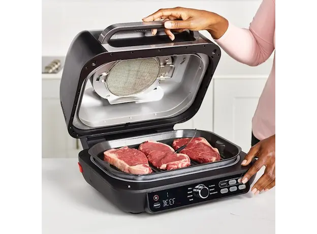 გრილი Ninja AG651EU, 2460W, 3.8L, Grill And Air Fryer, Black/Silver, 3 image